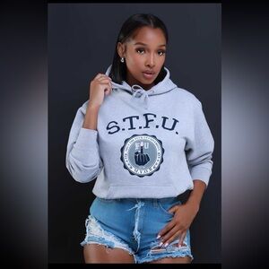 STFU Gray Graphic Hoodie